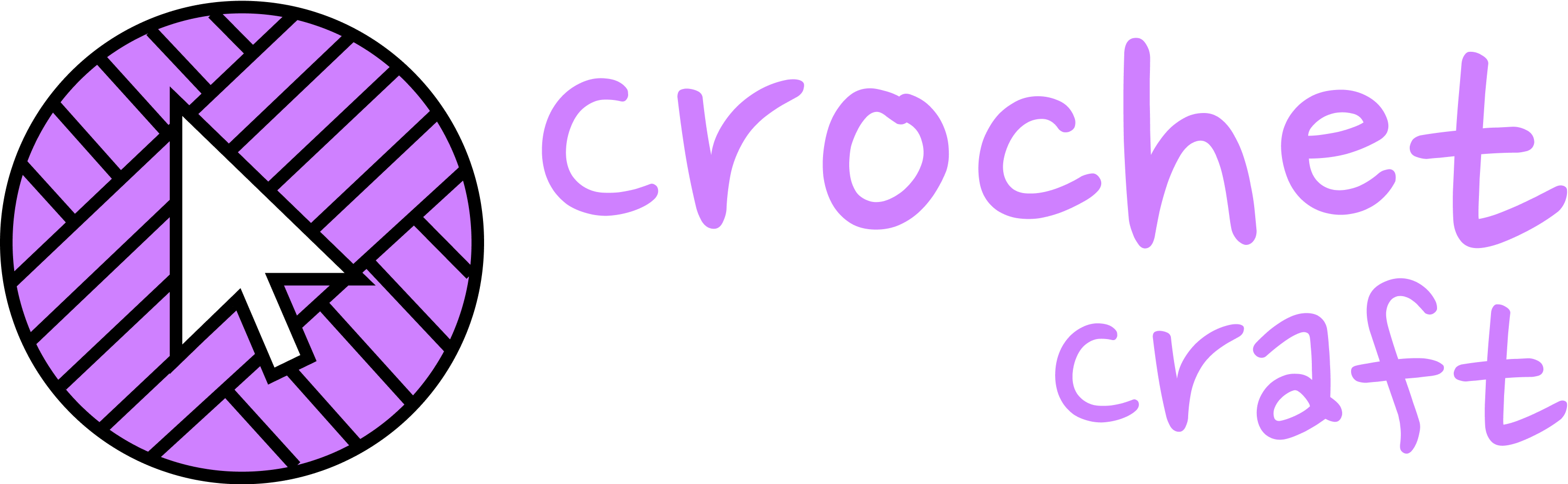 CrochetCraft logo with text and icon.